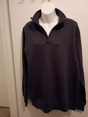 St. John's Bay Black Quarter-Zip Pullover